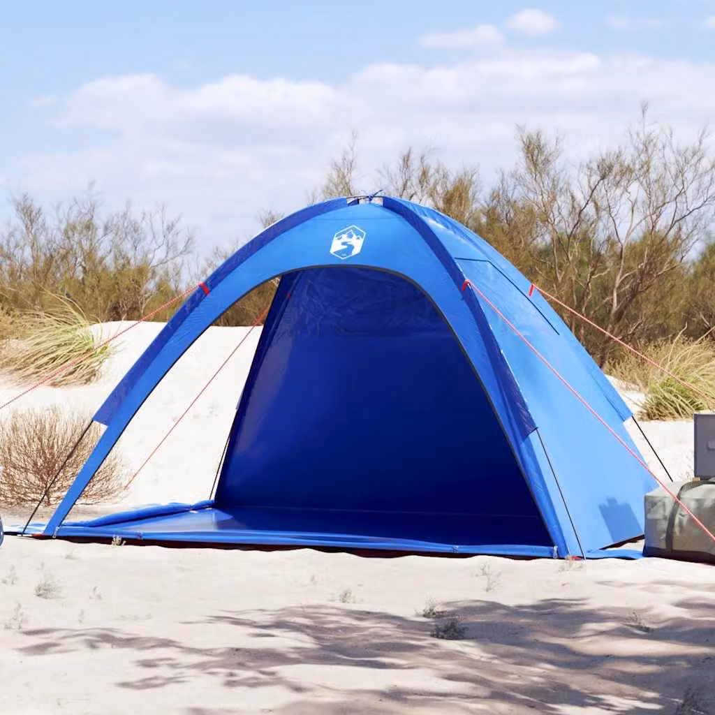 vidaXL Tenda da Spiaggia Impermeabile in Poliestere, Azzurra, L/P/H: 150 x 130 x 210 cm