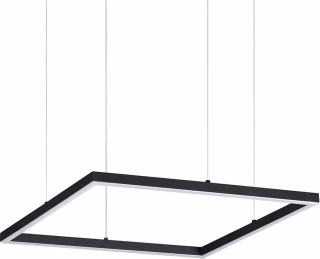 Lampada a sospensione moderna Oracle IDEAL LUX in alluminio e plastica, colore nero, con LED da 33W e luce bianco caldo 3000K