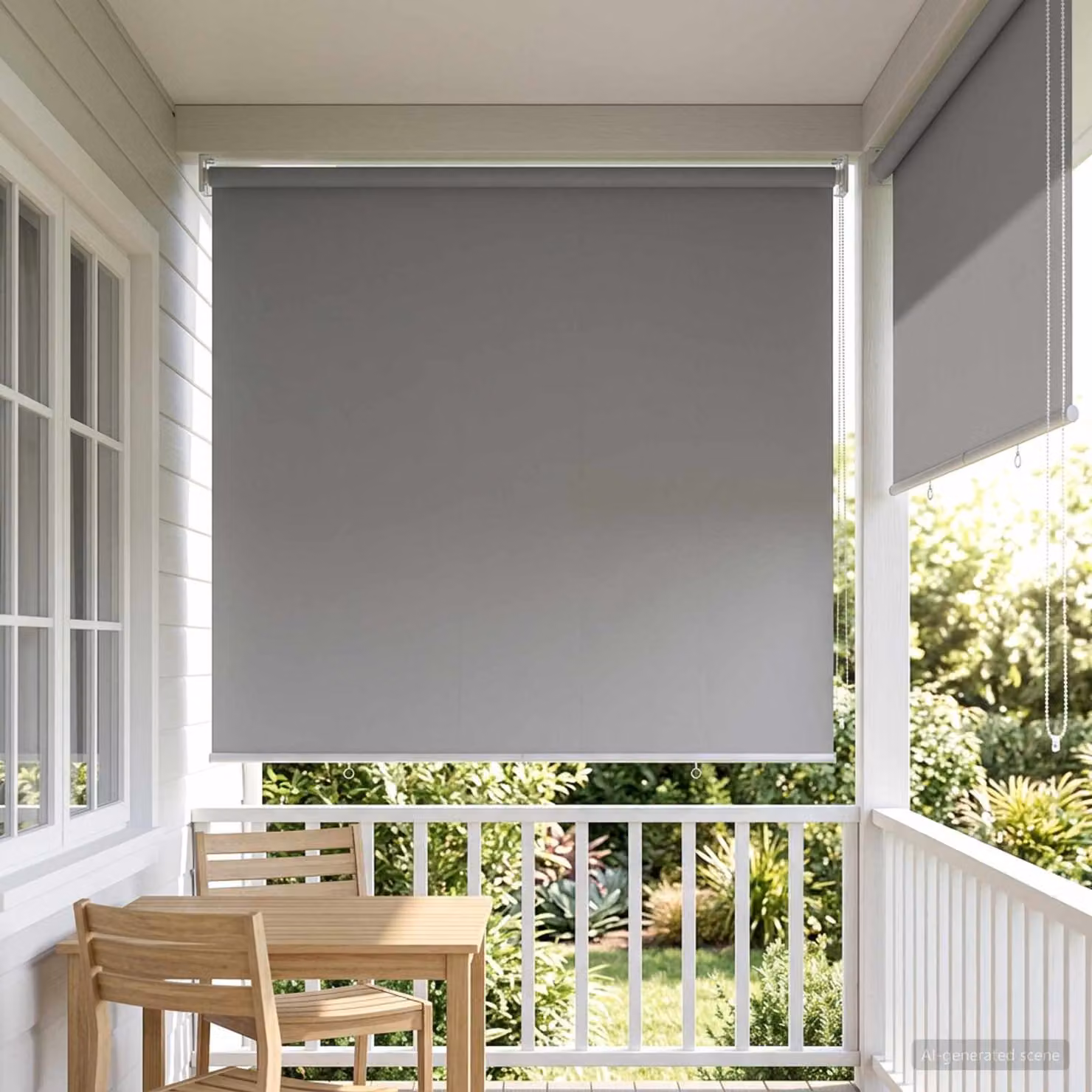 vidaXL Tenda da sole a rullo con protezione UV in poliestere, Grigio, L: 120 cm, H: 140 cm, P: 125 cm