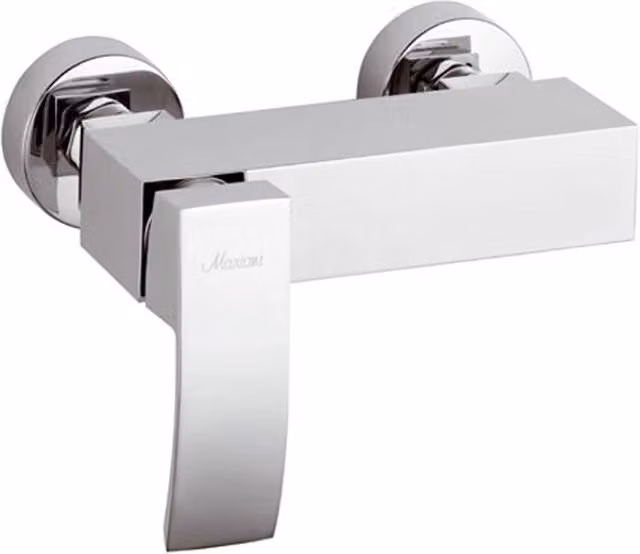 Miscelatore doccia esterno a leva singola Mariani linea Marte in ottone cromato argento