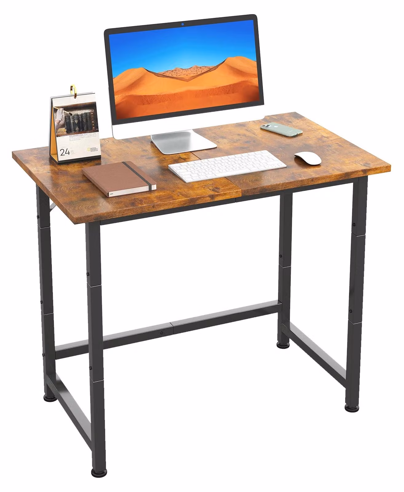 Scrivania compatta con tappetino per mouse incluso, ideale per casa e ufficio