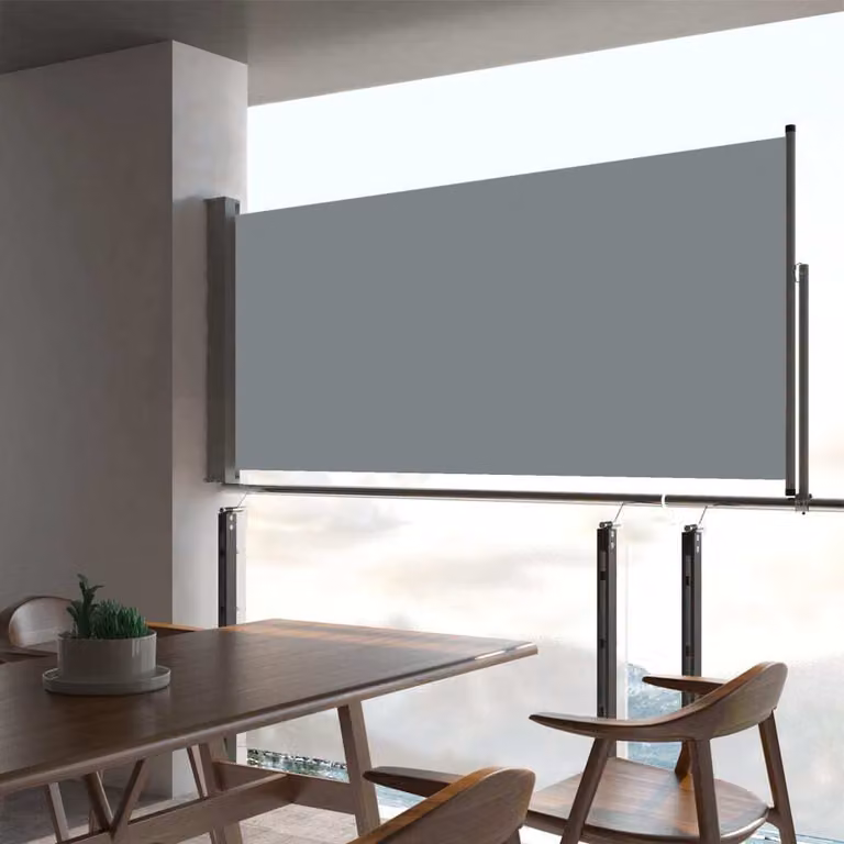 The Living Store Tenda laterale estensibile 60×300 cm Grigio