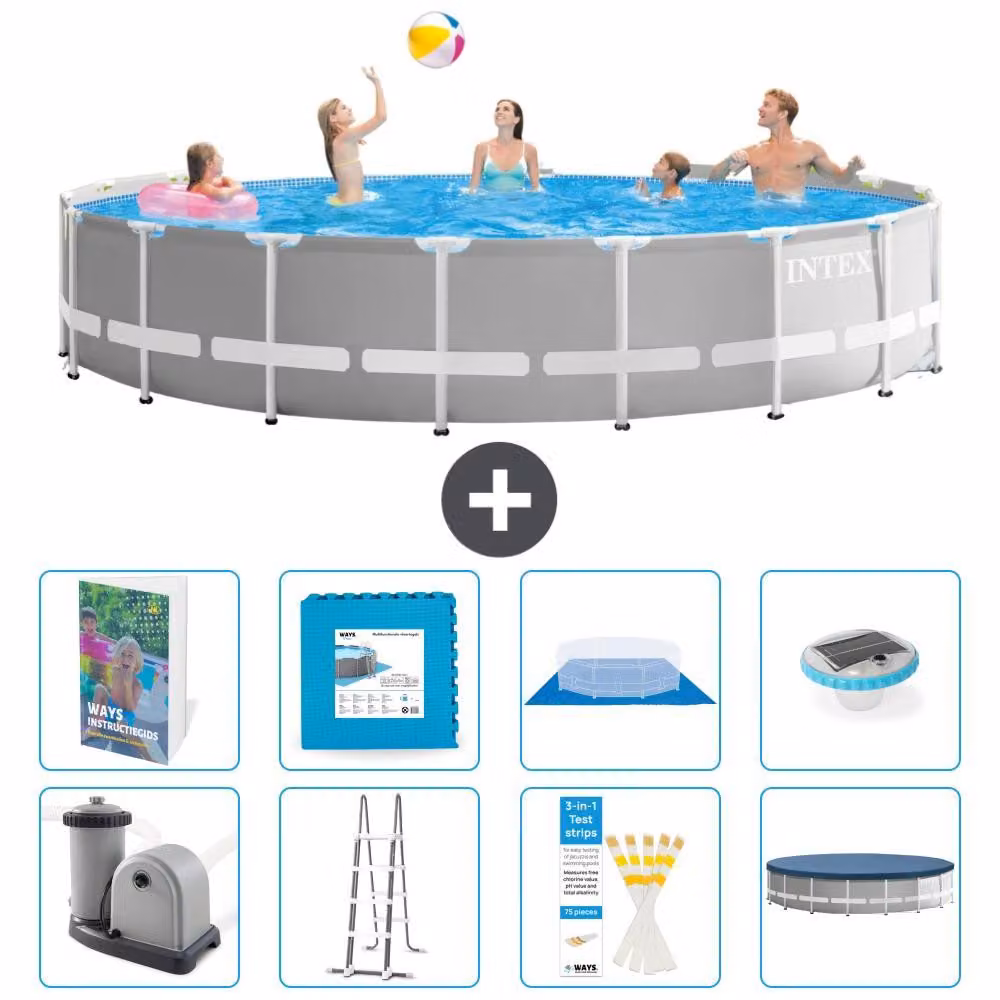 Struttura per piscina a forma di prisma - 549x122 cm - composta da 7 elementi - modello S674