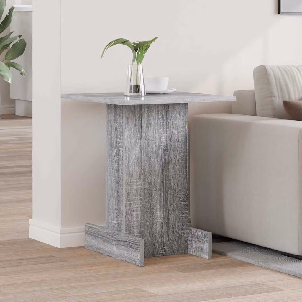 vidaXL Tavolino moderno rettangolare in legno ingegnerizzato grigio L: 44,5 cm, P: 45 cm, H: 55 cm