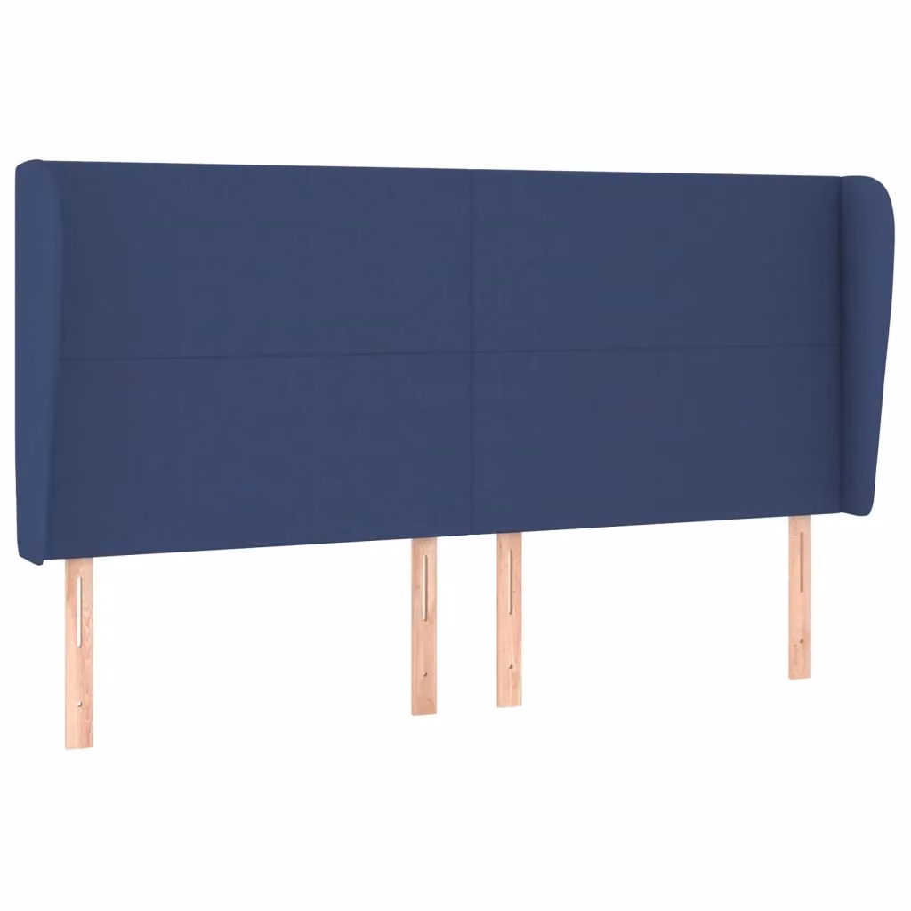 Testiera ad orecchio Design Mania in tessuto blu L: 163 cm, P: 23 cm, H: 118/128 cm – 2