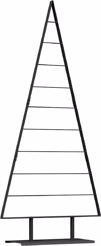 Albero di Natale in metallo con supporto Nero 210 cm Acciaio