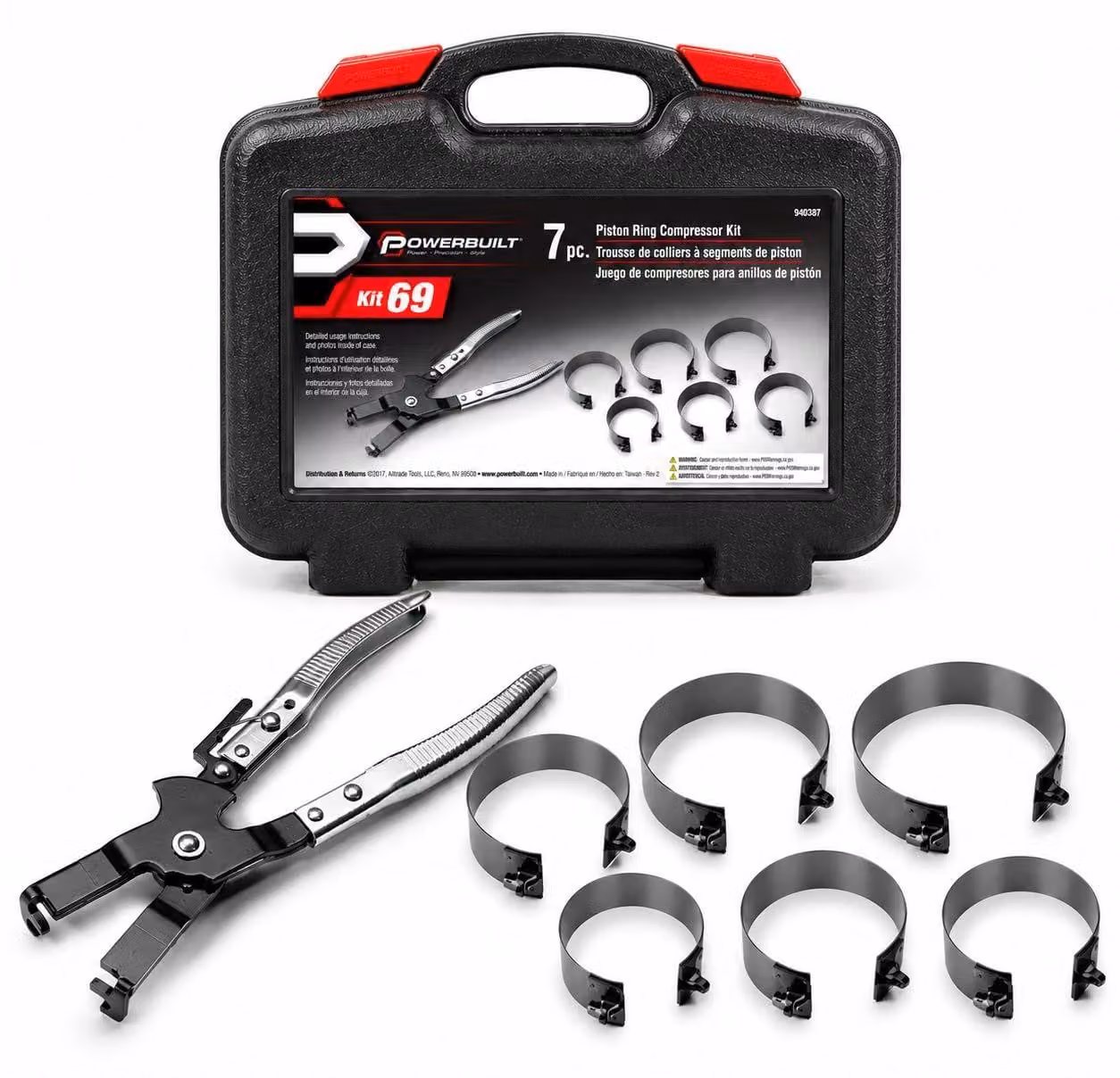 940387 Kit di 69 molle per pistoni, set di utensili per compressori
