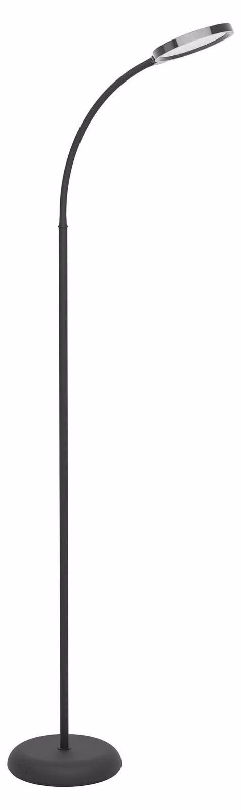 Lampada da terra LED EGLO Lauro, lampada per soggiorno, lampada da terra touch con dimmer, lampada da lettura flessibile in plastica, colore nero, luce bianco caldo/bianco freddo, altezza 132 cm