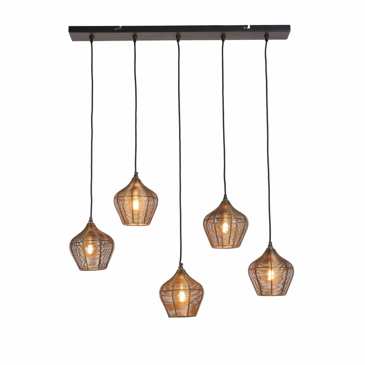 Lampada a sospensione - oro - Alvaro - metallo - lampada a filo - E27 - 2956818 - Light & Living
