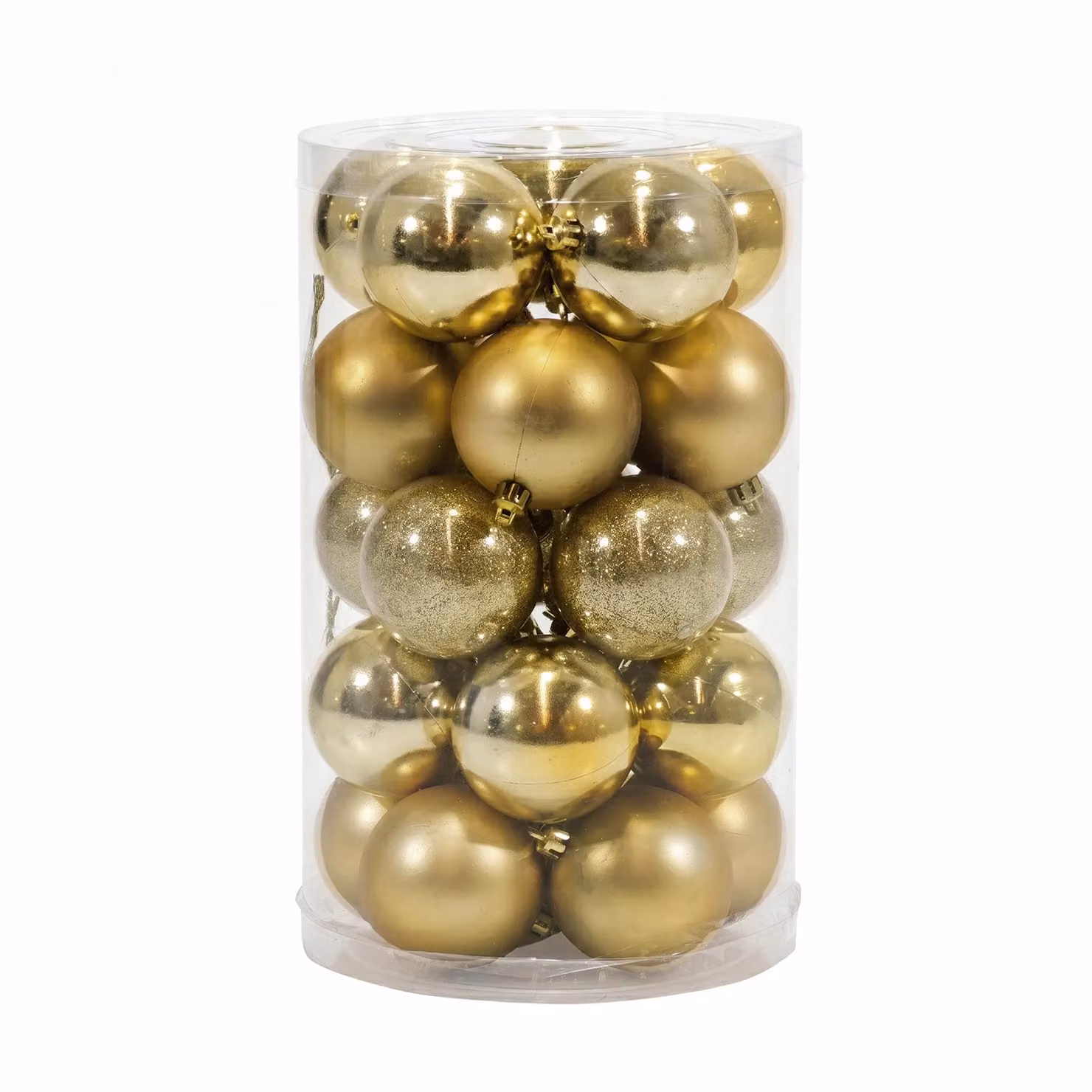 Set di 25 palline di Natale VESTIAMO CASA Oro Mix, diametro: 6 cm – 1