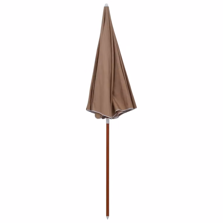 vidaXL Ombrellone con palo in acciaio 240 cm Taupe