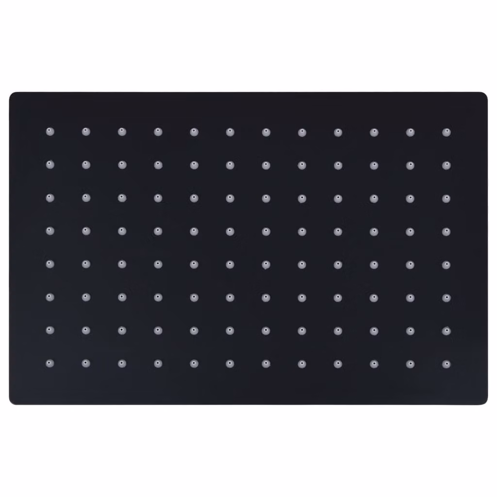 Testa Doccia a Pioggia Acciaio Inox 30x20 cm Rettangolare Nera