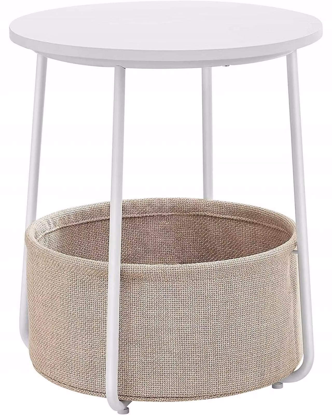Tavolino - Leobert - Bianco/Beige - 45 X 50 Cm