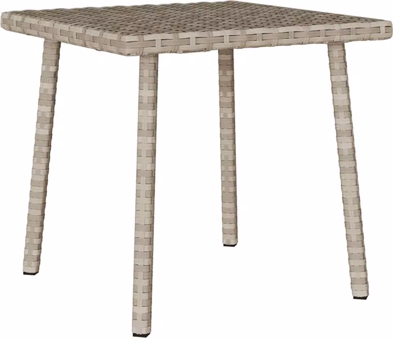 Tavolino da Giardino Rettangolare Grigio Chiaro 40x40x37 cm