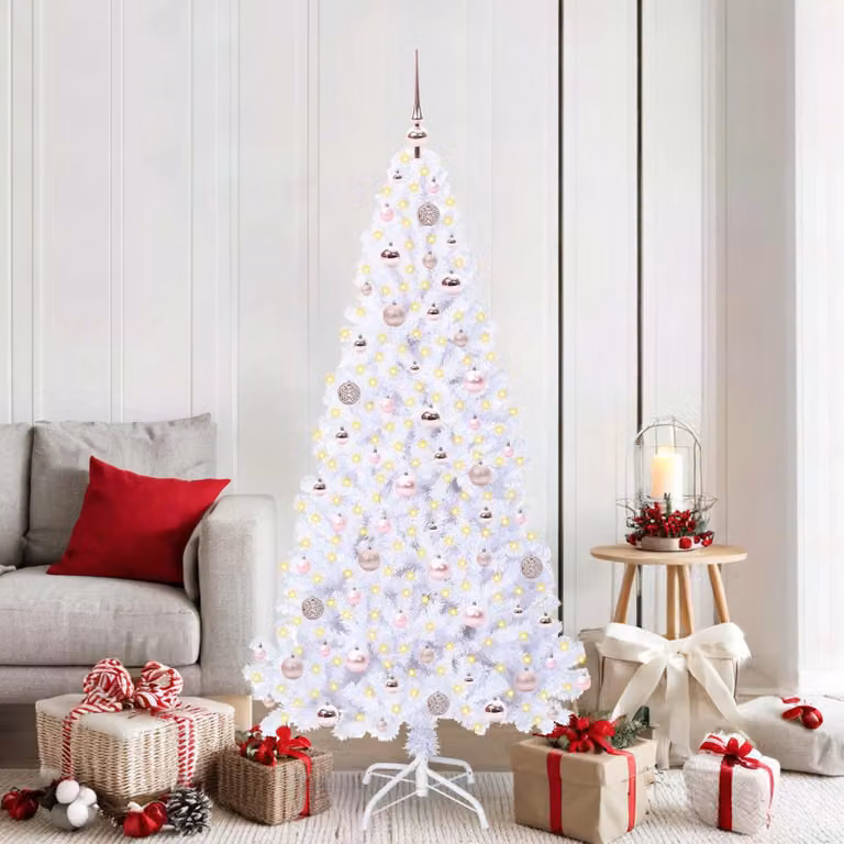 Maison Exclusive - Albero di Natale artificiale bianco 180 cm PVC e acciaio