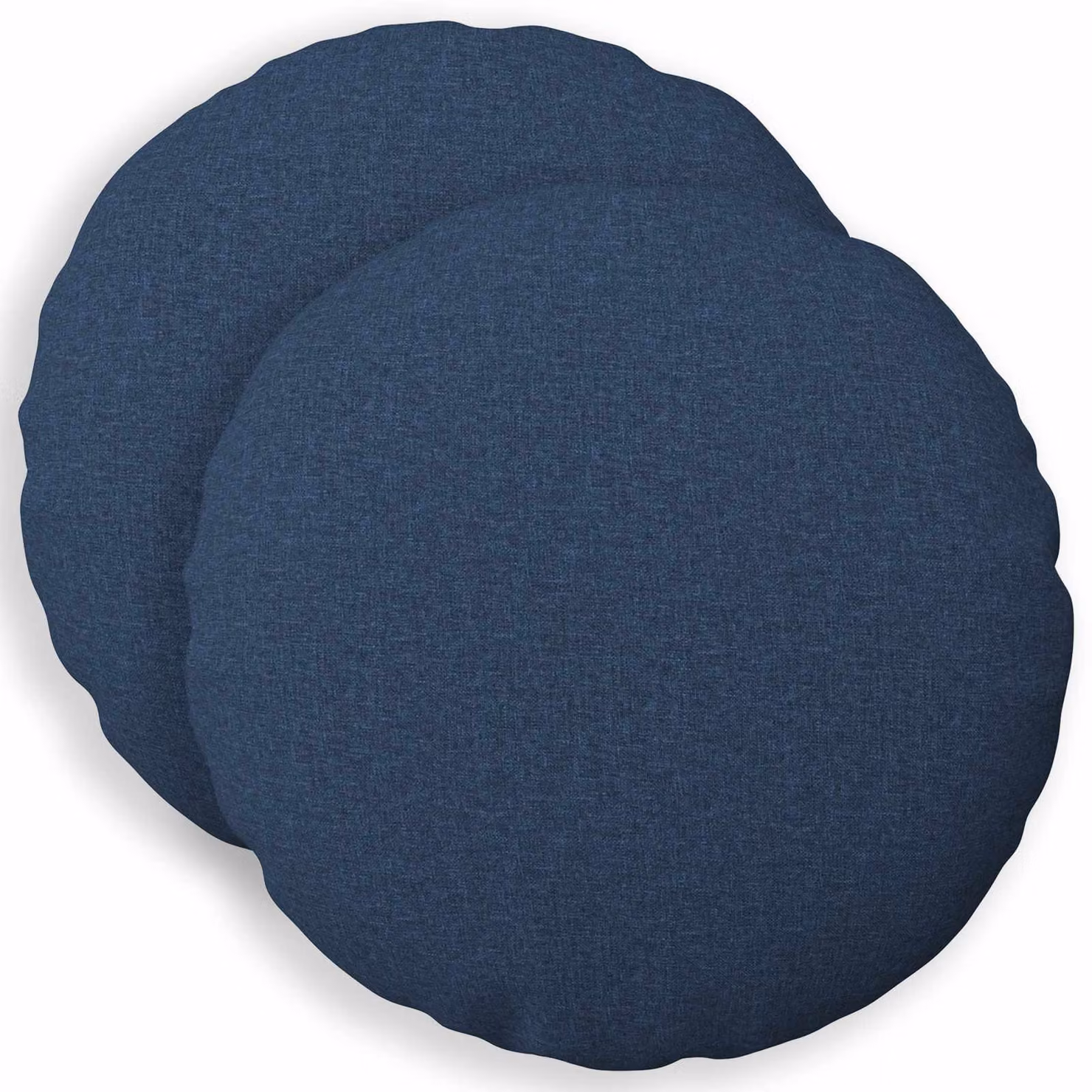 Set di 2 federe rotonde vidaXL HEERLEN blu in poliestere, Diametro: 60 cm
