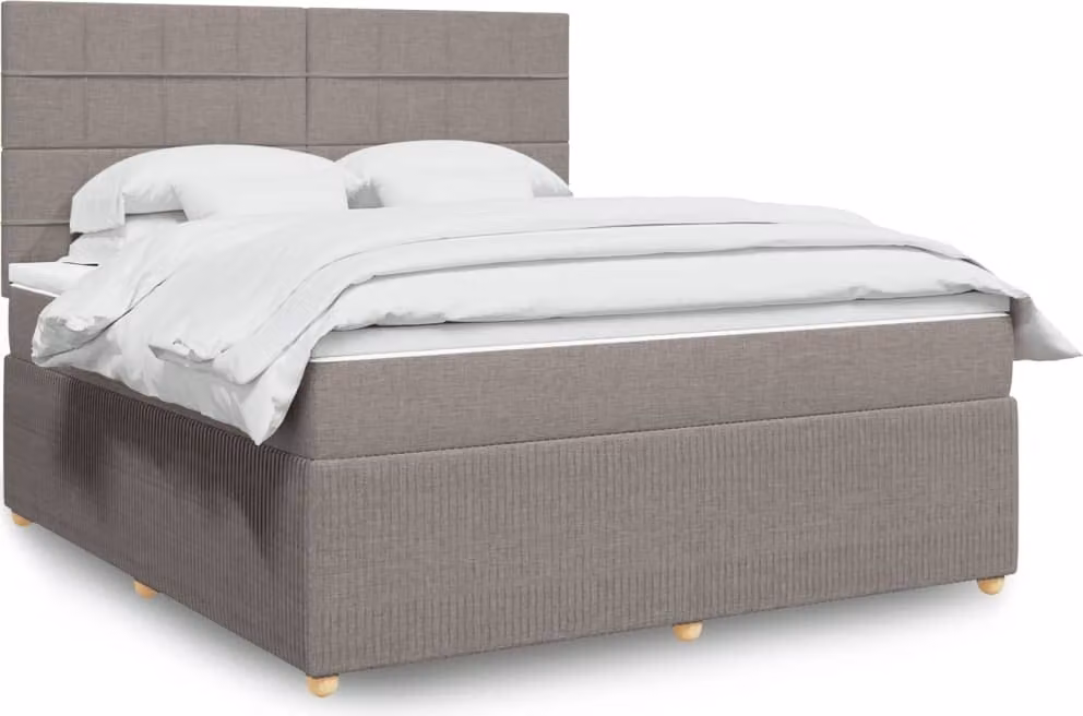 Maison Exclusive - Letto boxspring con materasso Taupe 180x200 cm Tessuto