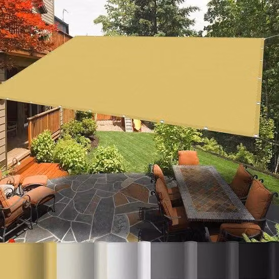 Griglia rettangolare - Parasole da esterno - Protezione UV - 98% - 1 x 2,4 m - Giallo sabbia