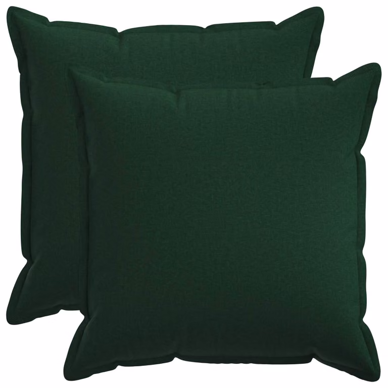Set di 2 federe quadrate vidaXL HOUTEN in poliestere, colore verde, 80 x 80 cm