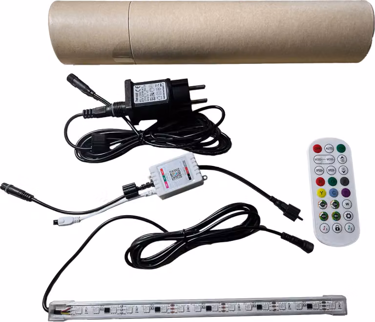 KÖHKO® Barra luminosa LED multicolore RGB da 60 cm impermeabile | Per cascata da 60 cm