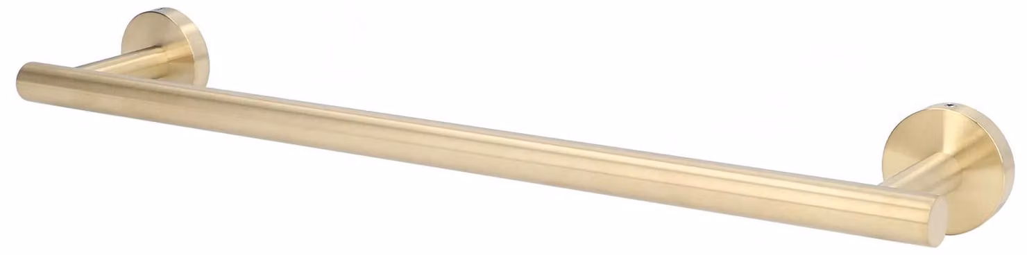 Portasciugamani da 45 cm, finitura dorata spazzolata, acciaio inossidabile, capacità di carico fino a 5 kg