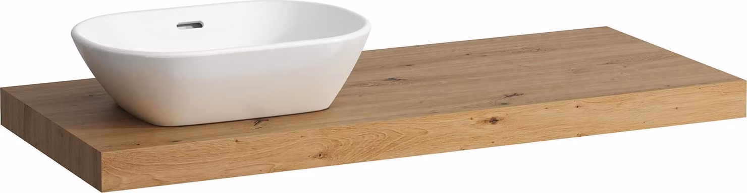 LAUFEN LANI Plan de toilette, une découpe à gauche, 1185x495x65mm, H4046721122671, H4046721122671