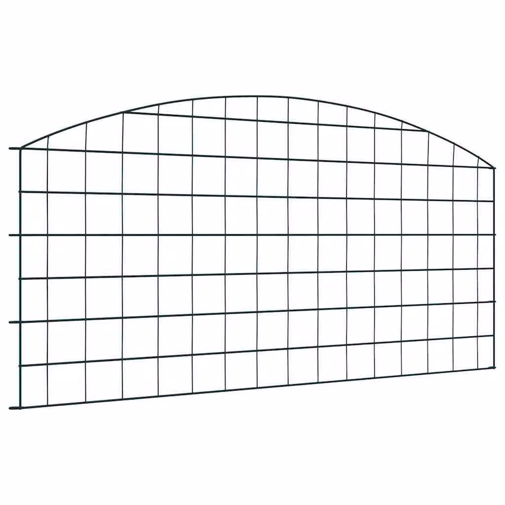 Set di 5 recinzioni per stagno vidaXL in acciaio verde, H: 100 cm x L: 50 cm