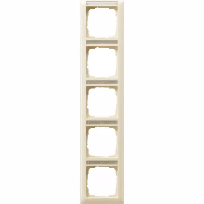 Gira 111501 Cornice di copertura a 5 moduli BSF verticale Sistema 55 Bianco crema