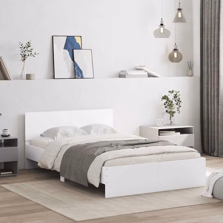 vidaXL Giroletto con Testiera Bianco L 120 cm x P 200 cm