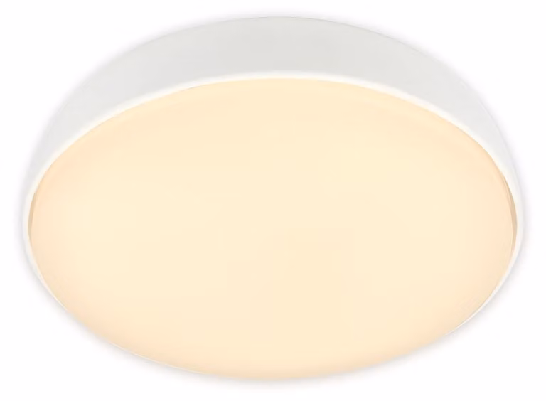Briloner NIKAN Plafoniera LED, colore della luce bianco caldo, bianco, Ø28,5 x 7,6 cm