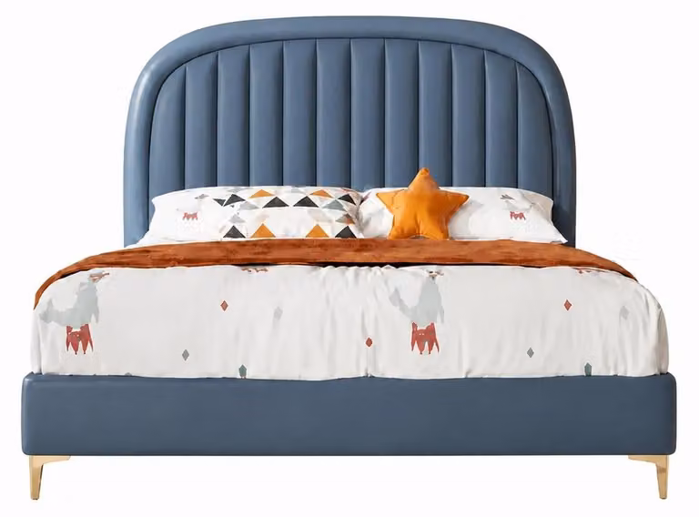 Letto blu per bambini, adatto a bambine e bambini, mobili per l'infanzia moderni