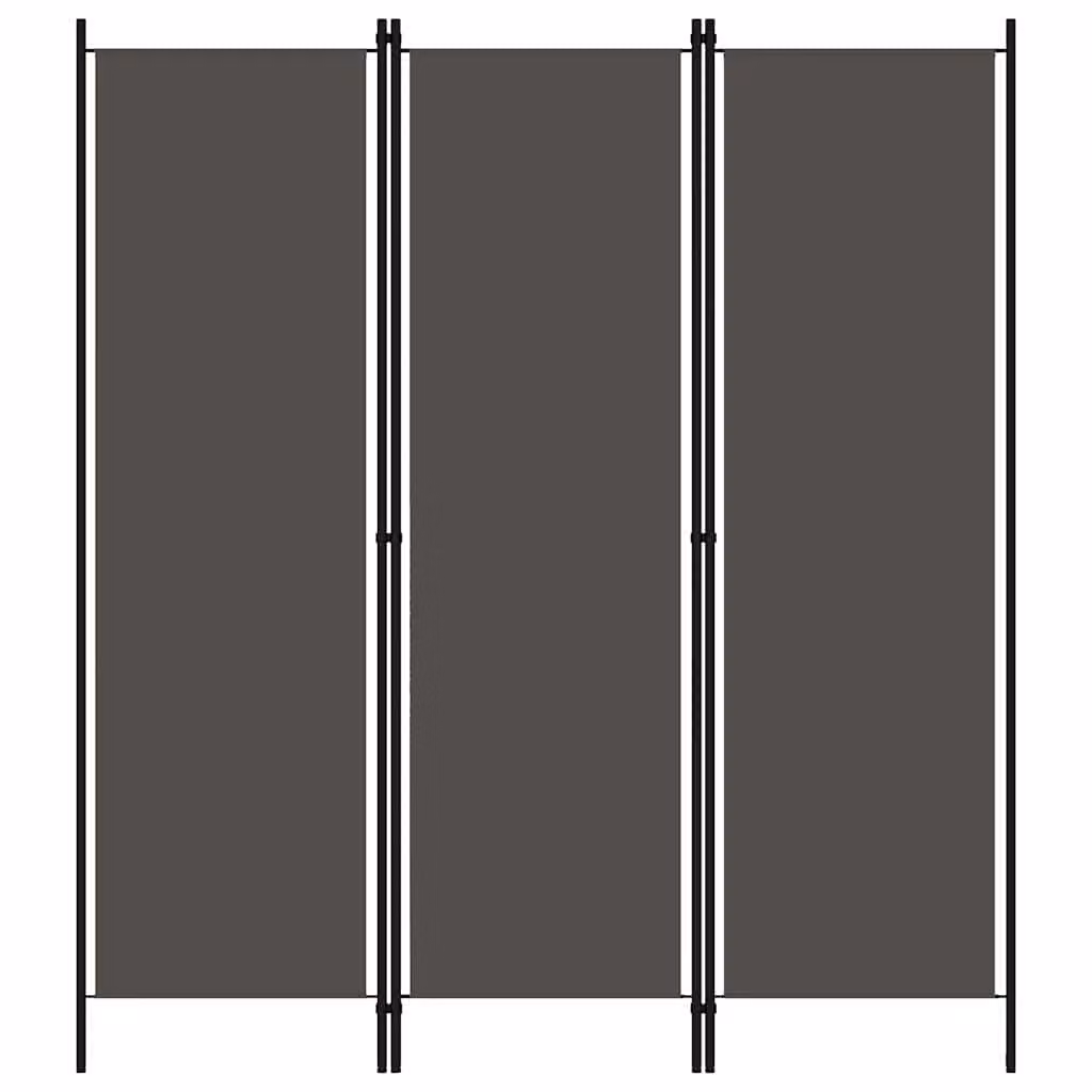 vidaXL Paravento a 3 Pannelli Antracite L: 150 cm, H: 180 cm – 1