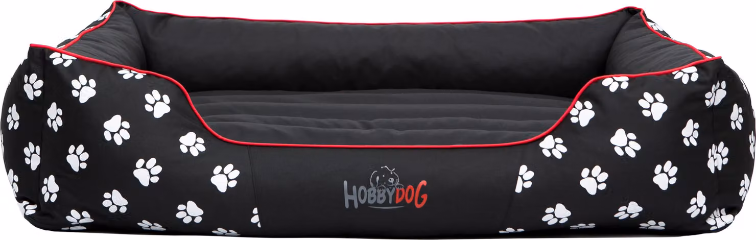 Cuscino per cani Hobbydog - Prestige - 65 x 50 x 20 cm [misura: L] - nero con zampe