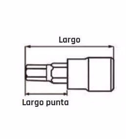 TX presa lunga con gambo da 1/2" TX55 100 mm Tengtools