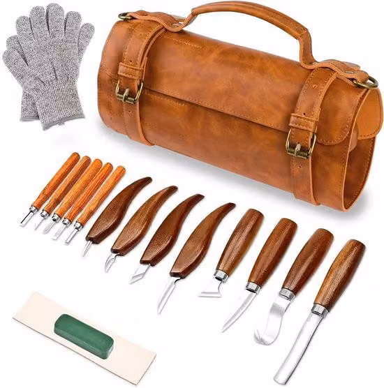 Set professionale di utensili da taglio, levigatrice manuale da prova, set completo di utensili professionali.