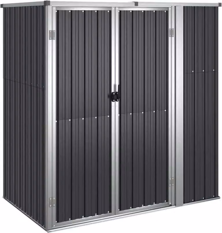 Capanno per Attrezzi Antracite 161x89x161 cm Acciaio Zincato