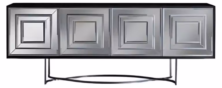 Wohnzimmer Silber Anrichte Designer Kommode Luxus Kommode Holz Möbel
