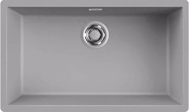 Lavello Elleci Incasso 1 vasca 75,6x45,6 Zen 130 Keratek Plus Grigio Light Grey LKZ13097