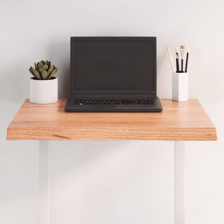 Piano Tavolo Quadrato in Legno di Rovere con Bordo Naturale vidaXL, Colore Marrone, L 60 cm x P 60 cm x H 28,8 cm