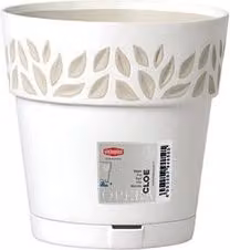 Vaso per piante con riserva d'acqua Stefanplast Opera Cloe Bianco H: 20 cm, L: 20 cm, P: 19 cm