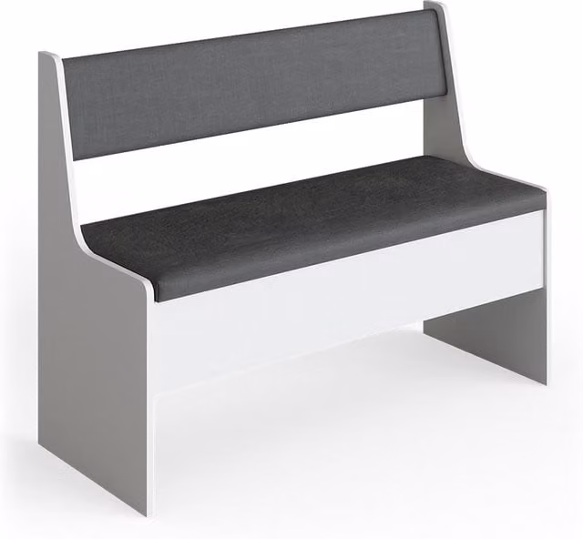 Panca ad angolo Vicco Bianco con seduta in tessuto per cucina L/P: 41.5 x 41.5 cm