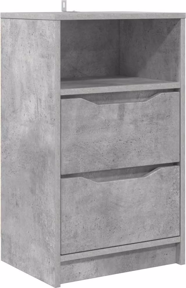 Comodino Grigio cemento 40 x 30 x 467 cm Legno multistrato