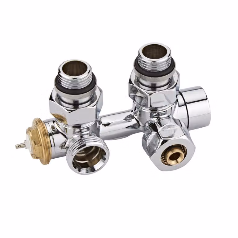 Valvole Termostatiche a Squadra Multiblock H - Con adattatori multistrato Ø16mm - Kit completo