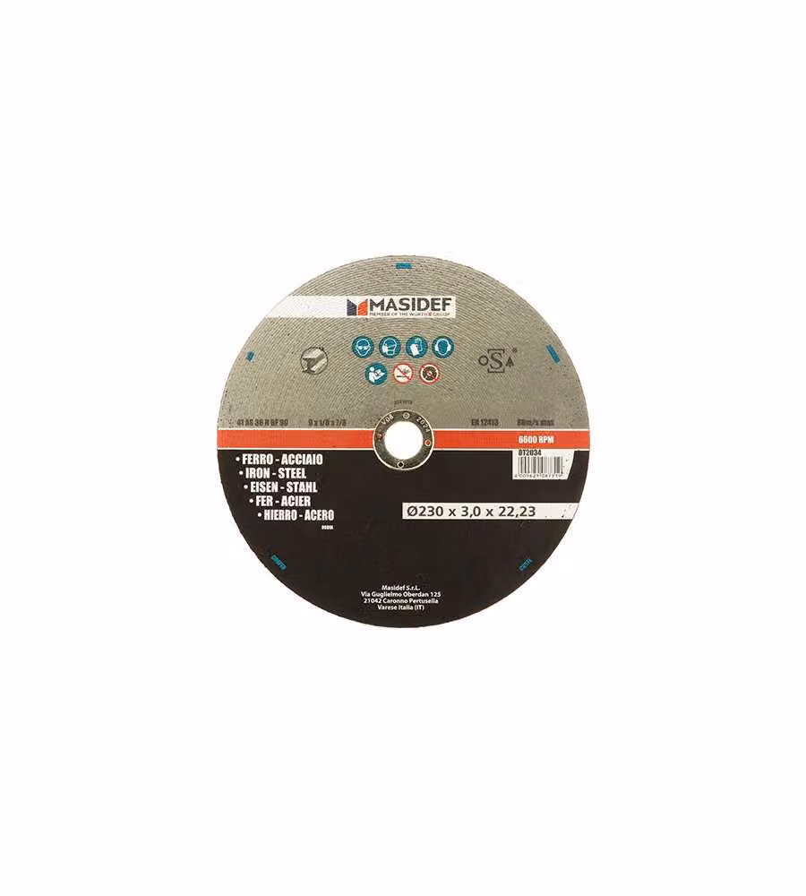Disco taglio D.230x3,0mm acciaio ferro