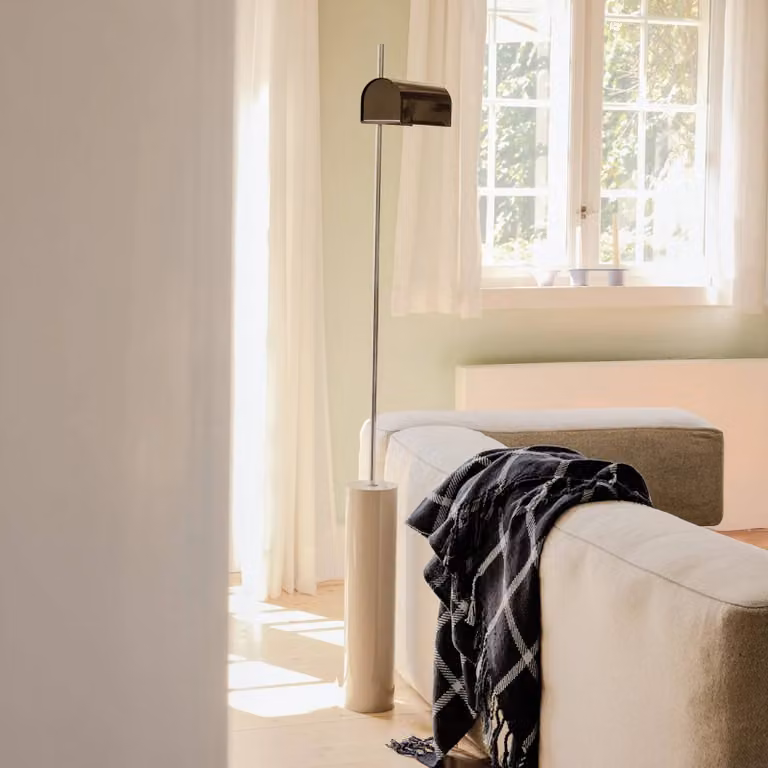 Hübsch Lampada da terra Reflector, dimmerabile, Marrone / Ruggine, Soggiorno / Sala da pranzo, Metallo, Scandinavo, Lampada da terra