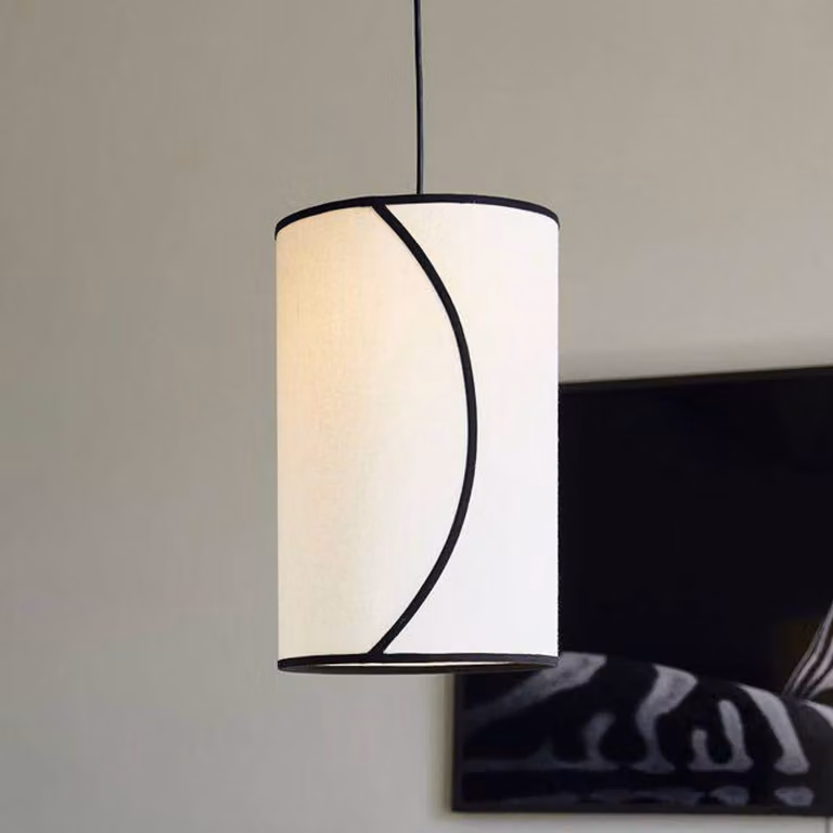 PR Home Lampada a sospensione Ava, dimmerabile, Crema / Ambra, Soggiorno / Sala da pranzo, Tessuto / Stoffa / Seta, Lampada a sospensione