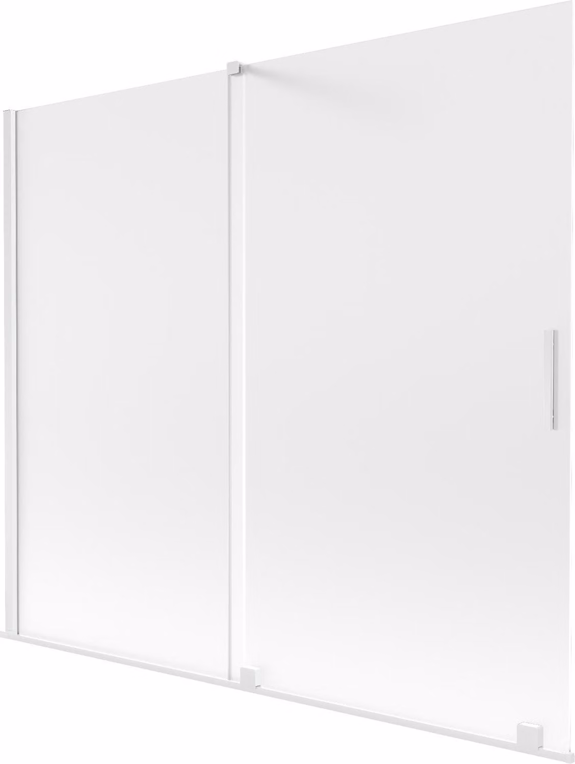 Mexen Velar paratia per doccia a 2 ante scorrevoli 180 x 150 cm, ghiaccio, bianco - 896-180-000-31-20