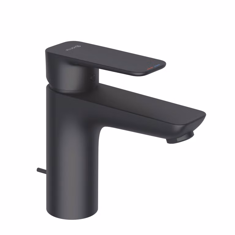 KLUDI PURE&STYLE Mitigeur monocommandé pour lavabo, hauteur de bec 100mm, avec garniture d'écoulement en métal, 402903975, 402903975