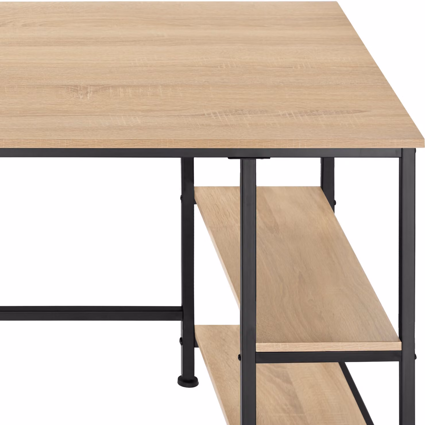 Scrivania da computer TecTake in stile industriale, colore marrone rovere, L 120 x P 60 x H 75,5 cm – 1
