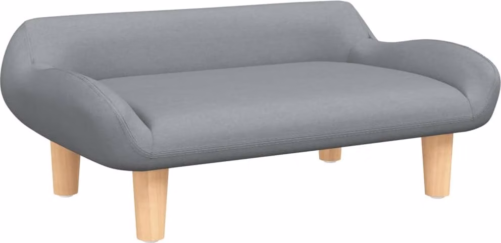 Lettino per Cani Grigio Chiaro 70x40x24 cm in Tessuto